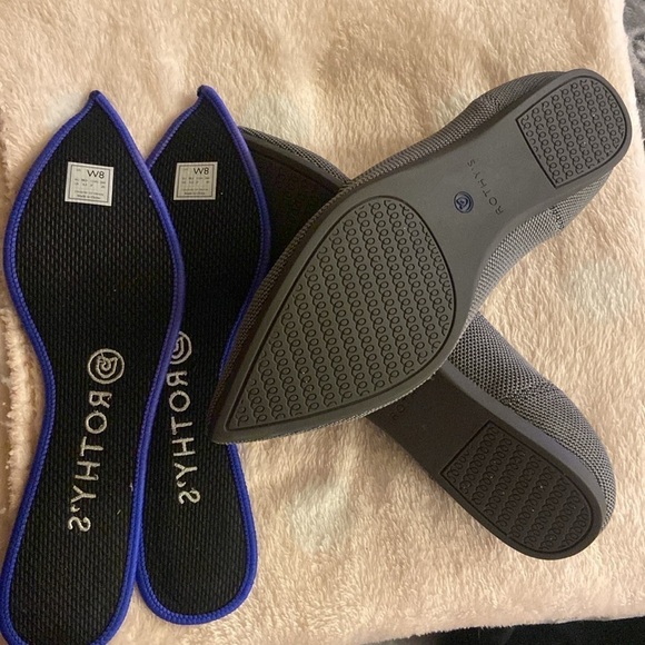 Rothy's The Point Cloud Grey Birdseye Knit Fabric Ballet Flats Women’s SZ 8 - Picture 7 of 7